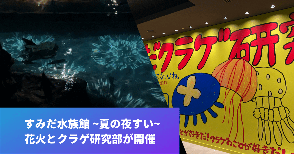 すみだ水族館 花火とクラゲ研究部で夏を楽しもう 22年8月31日まで アクアリウムを楽しもう すみだ水族館 花火とクラゲ研究部で夏を楽しもう 22年8月31日まで アクアリウムを楽しもう